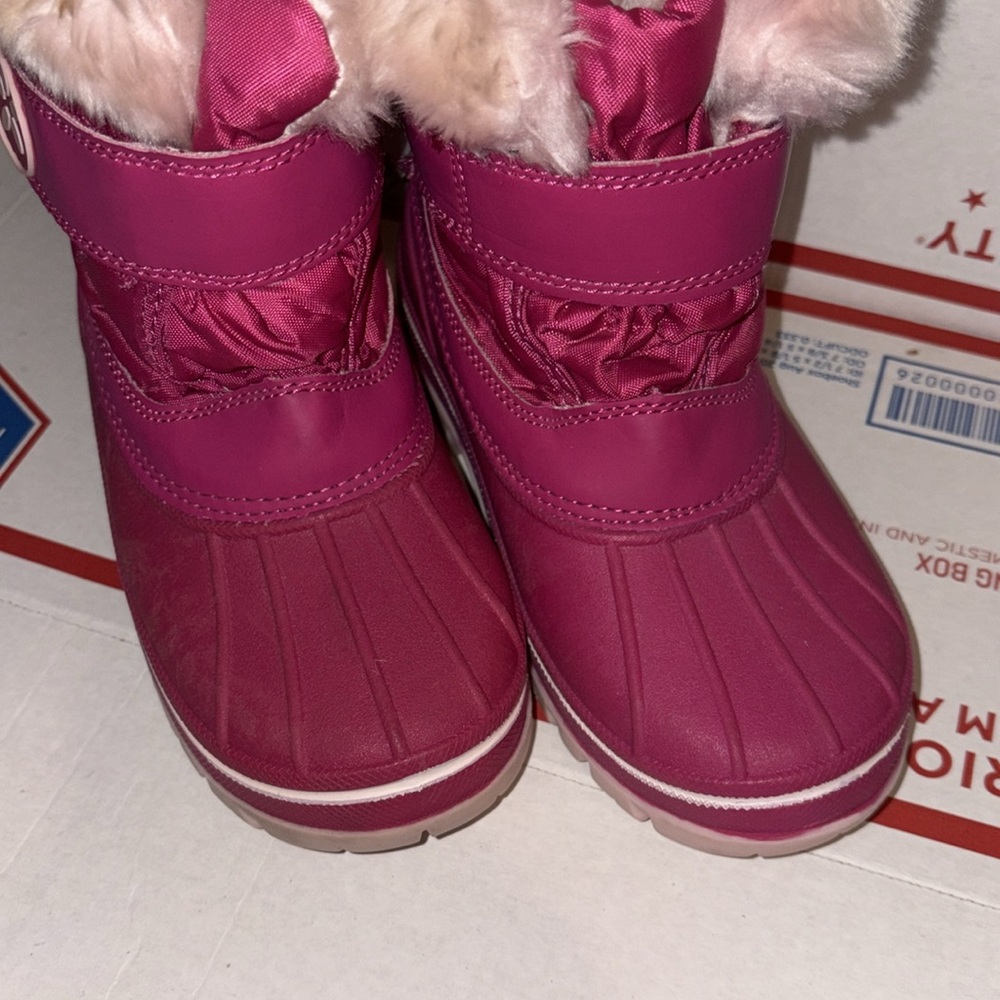 Cat & Jack Pink Snow and Rain Boots - Picture 2 of 8